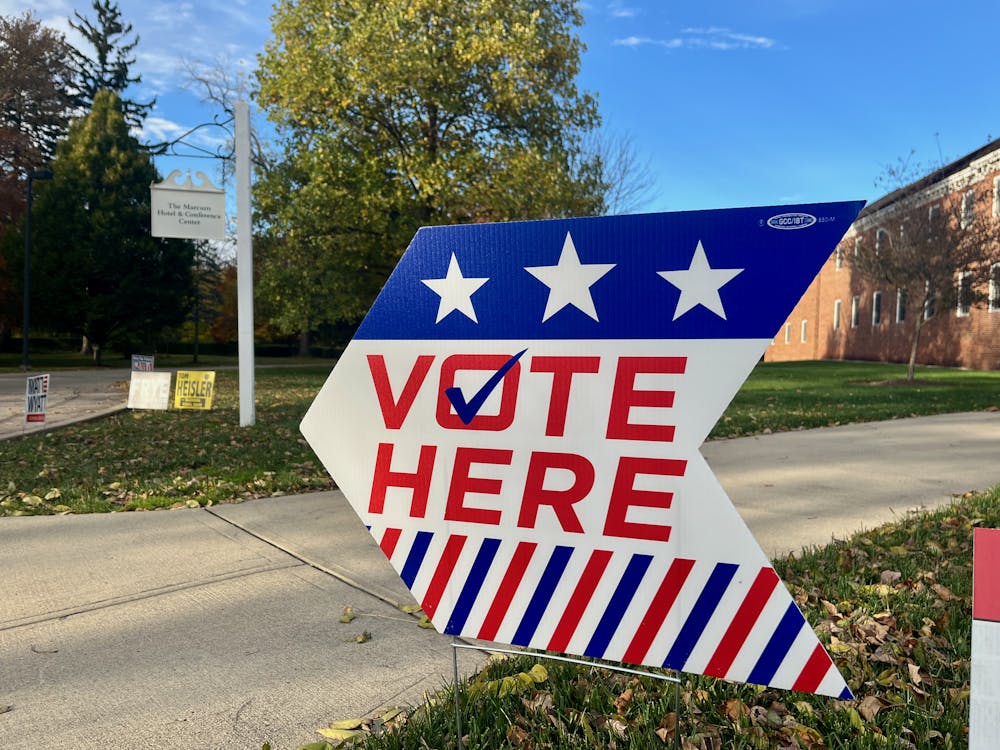 Only a handful of people could be found at the Marcum polling location once 4 p.m. hit. Photo by Molly Fahy | The Miami Student 